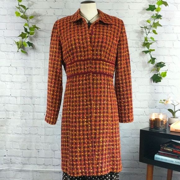Sag Harbor Jackets & Blazers - Stylish Vintage Women's Coat in Red Orange